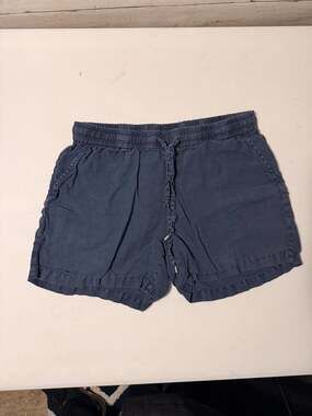 Tommy Bahama Two Palms 100% Linen Pull-On Shorts in Indigo Blue Women’s Small